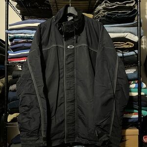 90s vintage Oakley Men's Dark Gray Performance Jacket